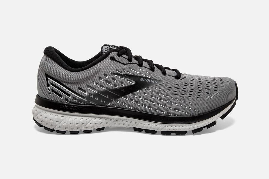 Brooks Ghost 13 Mens Australia - Road Running Shoes - Grey/Black (040-NTLXR)